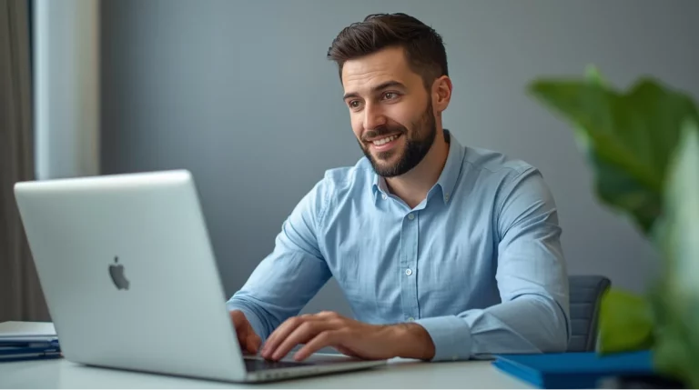 Gesundheitsökonom auf Jobsuche im Internet und auf der Suche nach einer Pro-Mitgliedschaft für vollen Jobzugang.