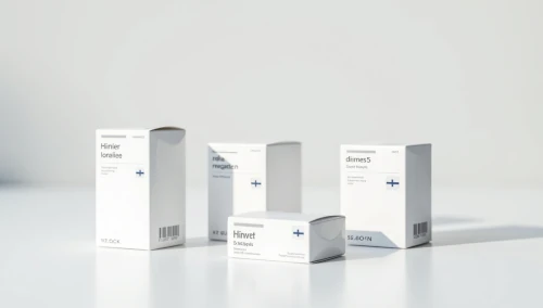 Close-up of Finnish pharmaceutical packaging on a white desk, featuring barcode, dosage, and expiry details, with Finland flag stickers on each box — symbolising regulatory readiness for market access in Finland